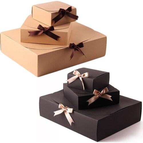 Packaging Kraft Paper Valentines Day Storage Bag Gift Box Birthday Wedding New Gift Decor