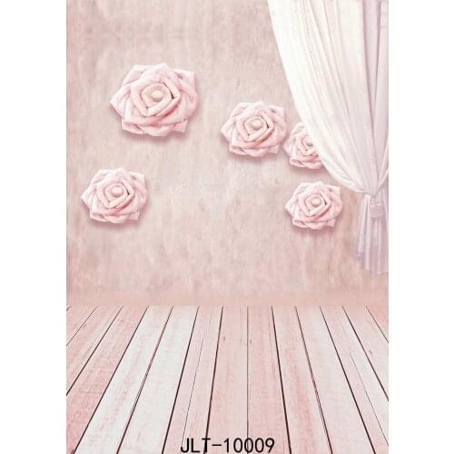 Lovely Baby Candy Bar Photography Backdrops Flowers Wooden Floor Wedding Birthday Decoration Vinyl Backgrounds for Photo Studio