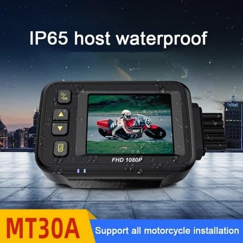WONVON MT30A 2 inch IP67 Waterproof Motorcycle Dash Camera Bicycle Motorbike Black Box dashcam Recorder w/Parking Monitoring