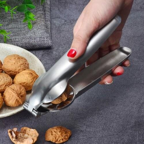 2-in-1 Premium Quick Chestnut Clip Nut Cracker Sheller Walnut Pliers Metal Nut Opener Stainless Steel Kitchen Tool