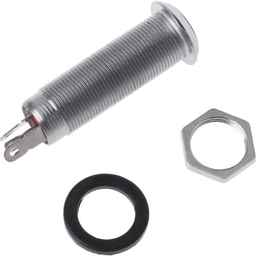 2021 Top 1pc Chrome Guitar Bass Cylinder Output Jack Flush 1/4" Part