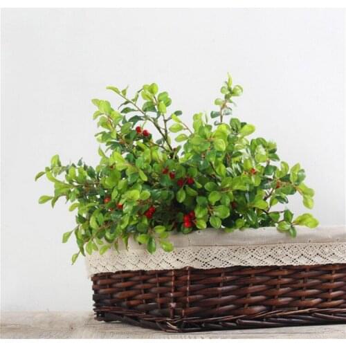 3 Pcs/lot Lovely Home Overall Simulation Berry Fruit Artificial Red Berry Fruit Leaf Free Shipping
