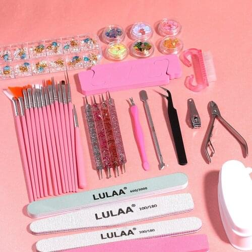 Nail Accessories Manicure Suit Nail Art Carving Jewelry Point Polishing Tool Set Nail Painting Carving Pen Grinding Strip