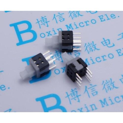 Free shipping Self-locking Push Switch 6pin 5.8*5.8mm since the lock light touch 10pcs/lot