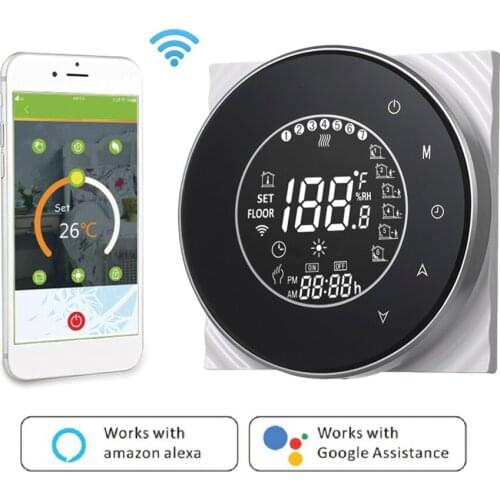 Digital Water/Gas Boiler Heating Thermostat Energy Saving AC 95-240V 5A Touchscreen LCD Display Room Temperature Controll