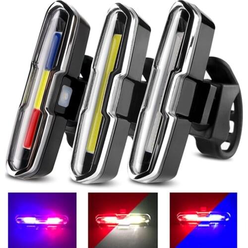 Cycling Taillight USB Recharge Bike LED Light Bicycle Rear Light Waterproof Bike Lamp Accessories Taillamp Safety Warning Lights