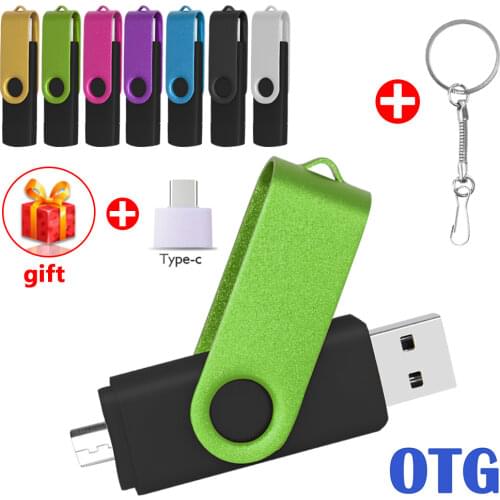 High Speed Android Type C OTG USB Flash Drive 256GB 128GB 64GB Pen drive 32G 4G 128MB Pendrive 3 IN 1 usb stick 2.0 custom logo