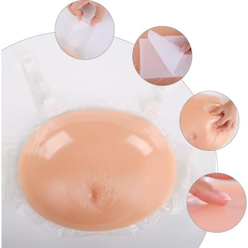 Artificial Stomach 100% Silicone Gel Belly False Pregnant Tummy Artificial Belly for Crossdresser Actor Woman Jelly Tummy