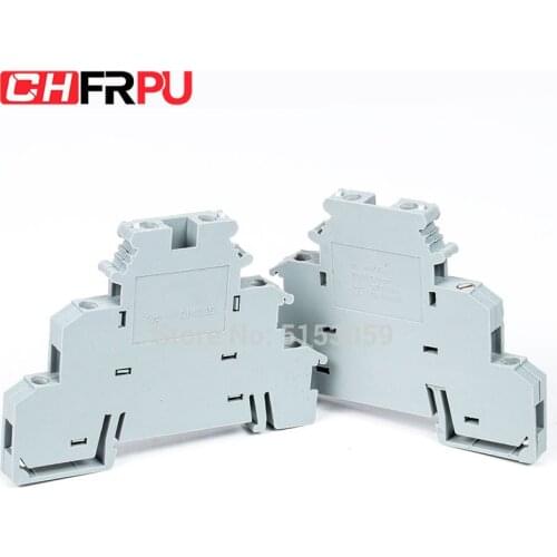 10Pcs DIKD-1.5 Din Rail Terminal Block Terminator Three Layer Sensor Actuator Triple Wire Connector