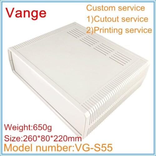 4pcs/lot desktop electronic apparatus chassis 260*80*220mm ABS plastic box enclosure diy for controller module equipment