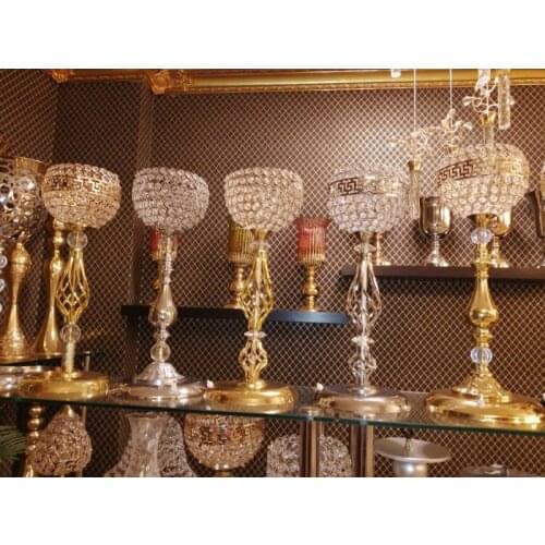 Metal Silver-gold Crystal Candle Holder Stand Flowers Candlestick Candelabra Centrepiece for Hotel/home Wedding Hall Decoration