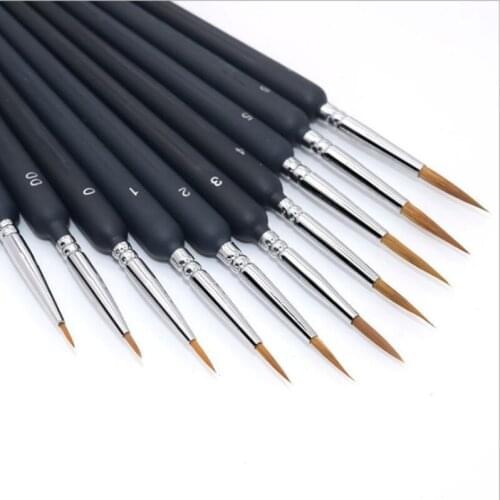 Miniature Paint Brushes Set Professional Nylon hook line pen Art Liner drawing for Acrylic Watercolor Painting