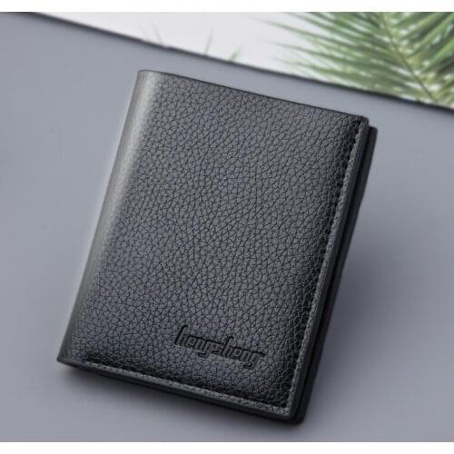 Men Ultra-thin Vertical Wallet Multi-function Coin Purses Multi-card Holder Short Retro Solid Color New Casual Mens Money Clip