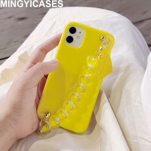 Love Heart Bracelet Jelly TPU Phone Cases for iphone 12 7 8 Plus Xr Xs Max 11 Pro Max X SE 2020 12 Pro Soft Shockproof Cover