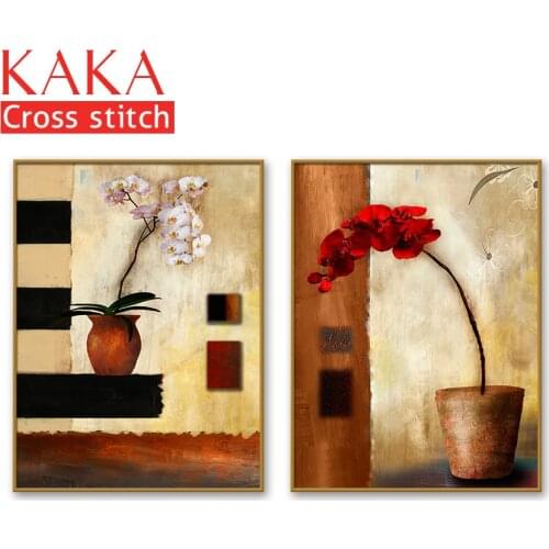 Cross stitch kits,Embroidery needlework sets with printed pattern,11CT-canvas for Home Decor Painting,Flowers Full NCKF150