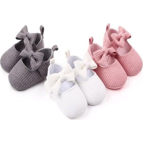 New Baby Shoes Infants Girls Princess Shoes Soft Soled Newborn First Walkers Knitted Toddlers Crib Shoes