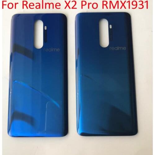 NEW 6.5" For Realme X2 Pro RMX1931 X2Pro Battery Cover Door Housing case Glass Back Battery Cover with STICKER Adhesive tap