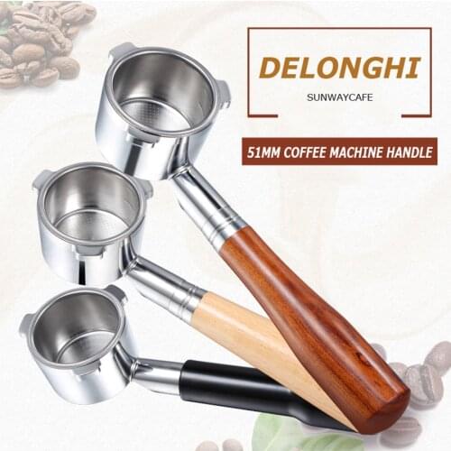 Coffee Bottomless Portafilter for Delonghi EC680/EC685 Filter 51MM Replacement Filter Basket Espresso Machine Accessory Tools