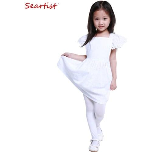 Seartist 2021 New Girls Dress White Summer Ruffle Sleeve Princess Dresses Bebes Vestidos Casual Dress Baby Girls Clothes 30