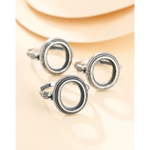 925 STERLING SILVER MEN Women Semi Mount Bases Blanks base blank Pad ring Setting jewelry findings diy A5976
