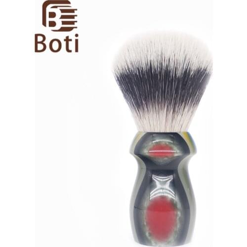 Boti Brush-Chubby Handle with ImatateTwo Band Synthetic Hair Knot Shaving Brush Mens Beard Tool Daily necessities for shaving