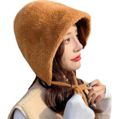 Womens Winter Fashion Solid Color Hat Bucket Cap Fishermans Hat Retro Basin Bucket Hat