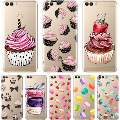 Sweet Cake Food Phone Case Silicone For Huawei P9 Lite Mini Soft Back Cover For Huawei P8 P9 P10 P20 Lite Pro Plus 2017 P Smart