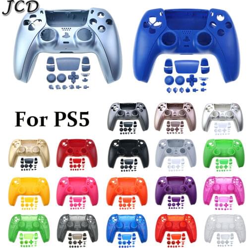 JCD Replacement DIY Housing Shell Front Back Case Cover With Full Set Buttons Decorative for PS5 Playstation 5 Controller Repair