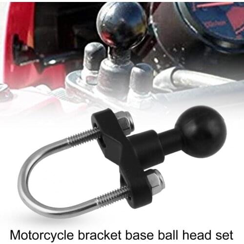 Universal Handlebar Mount Base Stable 12-27mm U-Bolt Handlebar Rail Mount Base Kit for Motorcycles Accessories