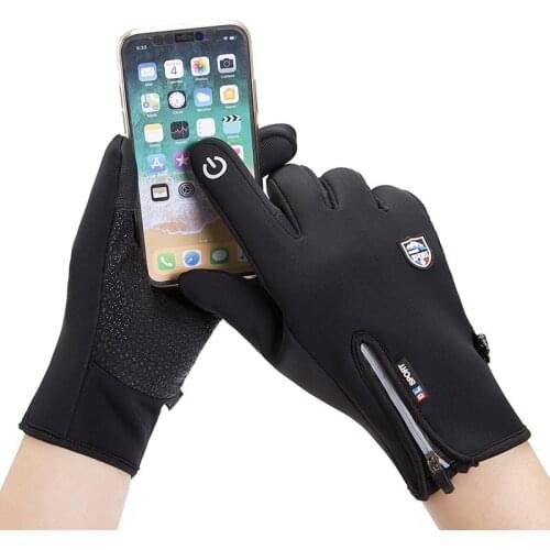 Unisex Waterproof Warm Winter Gloves 3 Colors Breathable Full Finger Non-slip Carp Fishing Apparel Men Women Touchscreen Mittens