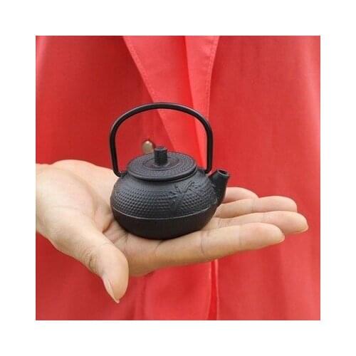 Green tea pot bottle small japanese teapot Fine cast iron pot around tea pet pure handpainted antique fine teapot Decoration