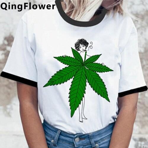 Bong Weed summer top t-shirt female casual couple plus size couple clothes t-shirt white t shirt