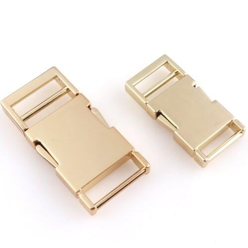 Gold Zinc Alloy Strap Adjuster Buckles 1'' Side Release Buckle for Bags Belts Locks Packs Bracelet Collar strap Webbing hardware