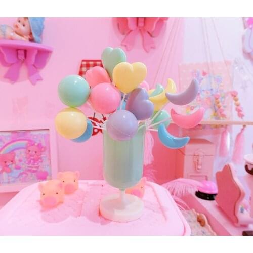 1pc Japan Style Plastic Heart star moon balloon shaped house wedding decor