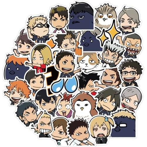 40PCS Anime Haikyuu!! Stickers DIY Motorcycle Travel Luggage Guitar Skateboard Waterproof Classic Toy Cool Sticker for Kid Gift