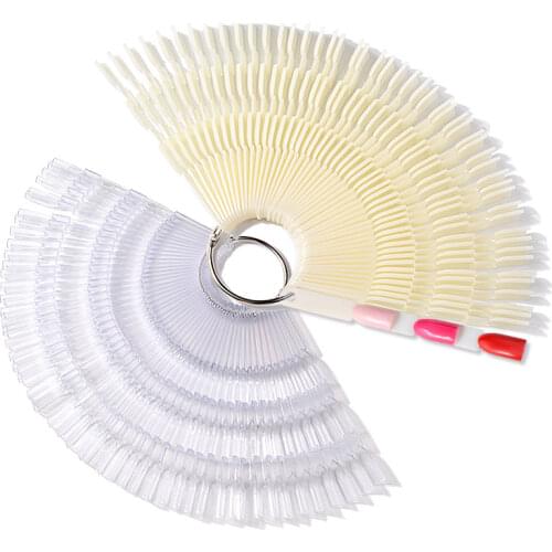 150Pcs Color Card False Nail Tips Transparent Natural Color Manicure Nail Art Practice Display Tools tips for design