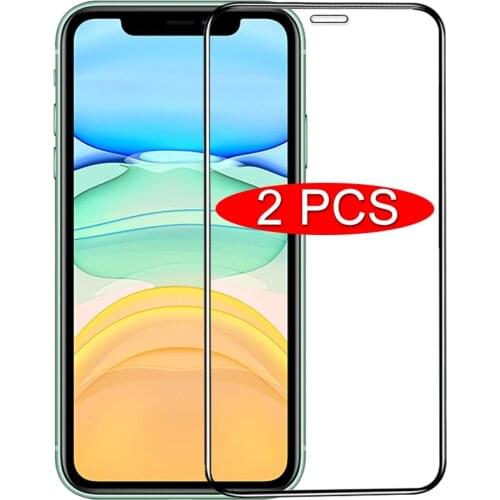 2PCS Full Cover Tempered Glass on the For iPhone 11 Pro XR X XS Max 12 Screen Protector For iPhone 7 8 6 s Plus SE 2020 11 Glass