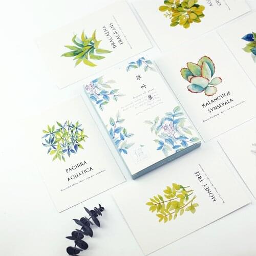 30sheets/LOT Leaves of Grass Postcard /Greeting Card/wish Card/Kids Chrismas Gift