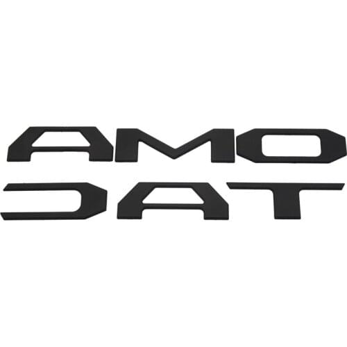 3D Raised Tailgate Insert Letters Emblem for Toyota Tacoma 2016-2019 Emblem Inserts (Matte Black)