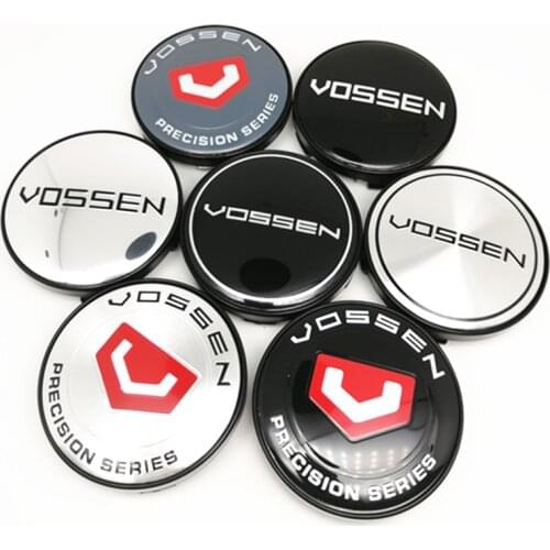 4pcs 60mm Wheel Center Caps Hub Vossen Precision Rims Cover Emblem 56mm Hubcaps Sticker Badge for A4 R8 TT 13523a RS7 GT-R CTS-V