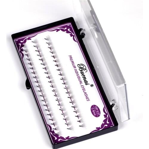 60pcs /set 8/9/10/11/12/13mm Fashion False Eyelashes Professional Makeup Individual Cluster Eye Lashe Grafting Semi-Hand Made