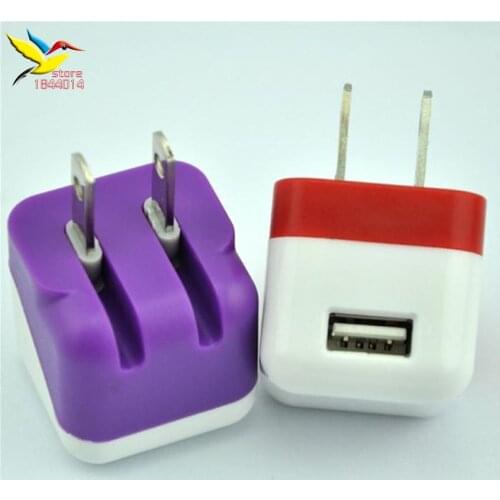 US plug 1A mini folding fold dice travel home usb AC wall charger power adapter For iphone 7 6 5s samung 300 pcs/lot