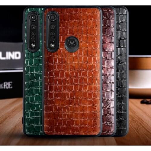 Case for Moto G8 Play funda luxury crocodile pattern leather soft TPU hard phone cover for moto g8 play case