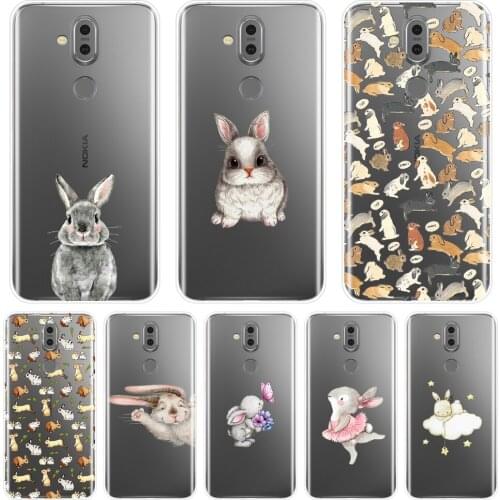 Phone Case For Nokia 7.1 6.1 5.1 3.1 2.1 Kawaii Rabbit Cartoon Soft Silicone Back Cover For Nokia 2.1 3.1 5.1 6.1 7.1 Plus Case