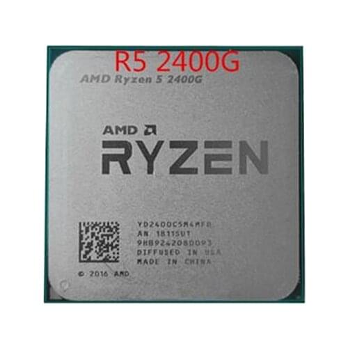 AMD Ryzen 5 2400G R5 2400G 3.6 GHz Quad-Core Quad-Thread 65W CPU Processor YD2400C5M4MFB Socket AM4 Free Shipping