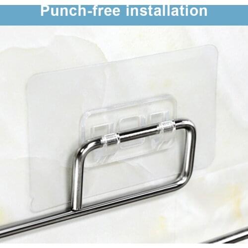 Toilet Paper Holder Stainless Steel Bathroom Suction Hanger Tissue Rack Kitchen Towel Hanging Rack SDF-SHIP