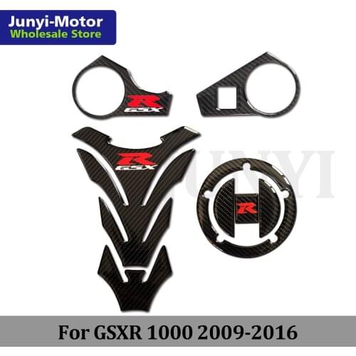 For Suzuki GSXR GSX-R 1000 2009-2016 K9 K10 Tank Pad Cover Gas Cap Sticker Triple Tree Clamp Decal 3D Motorcycle Racing Stickers