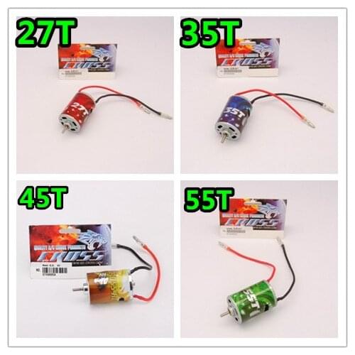 CROSS RC 1/10 27T 35T 45T 55T 540 Brush Electric Motor waterproof RC Rock Crawler Axial SCX10 RC4WD D90 Trax TRX-4 RC Parts