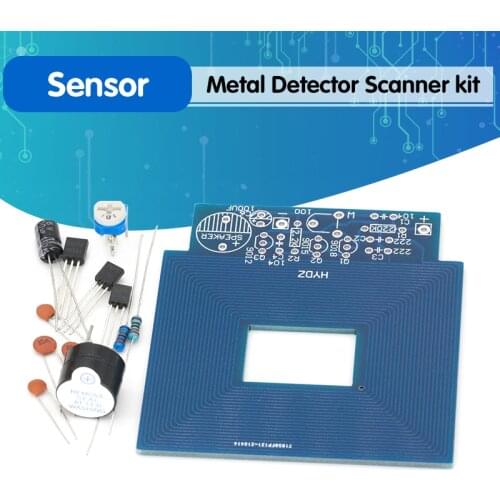 Metal Detector Scanner Unassembled Kit DC 3V-5V Suite Metal Sensor Board Module Electronic DIY Kits PCB Board Buzzer Capacitor