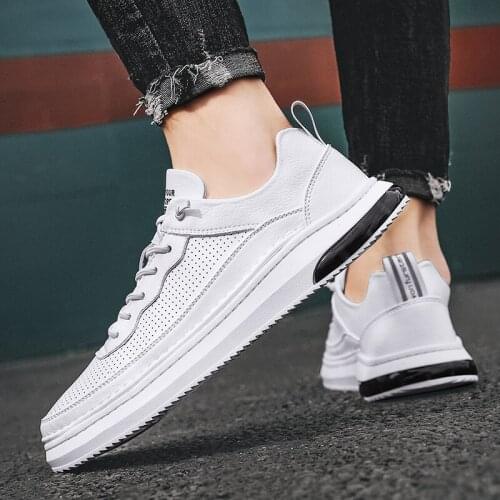 2021New Male Casual Fashion Loafers Men Off White Male Comfortable for White Lace-Up Men Sneakers Male Breathable Sneakers